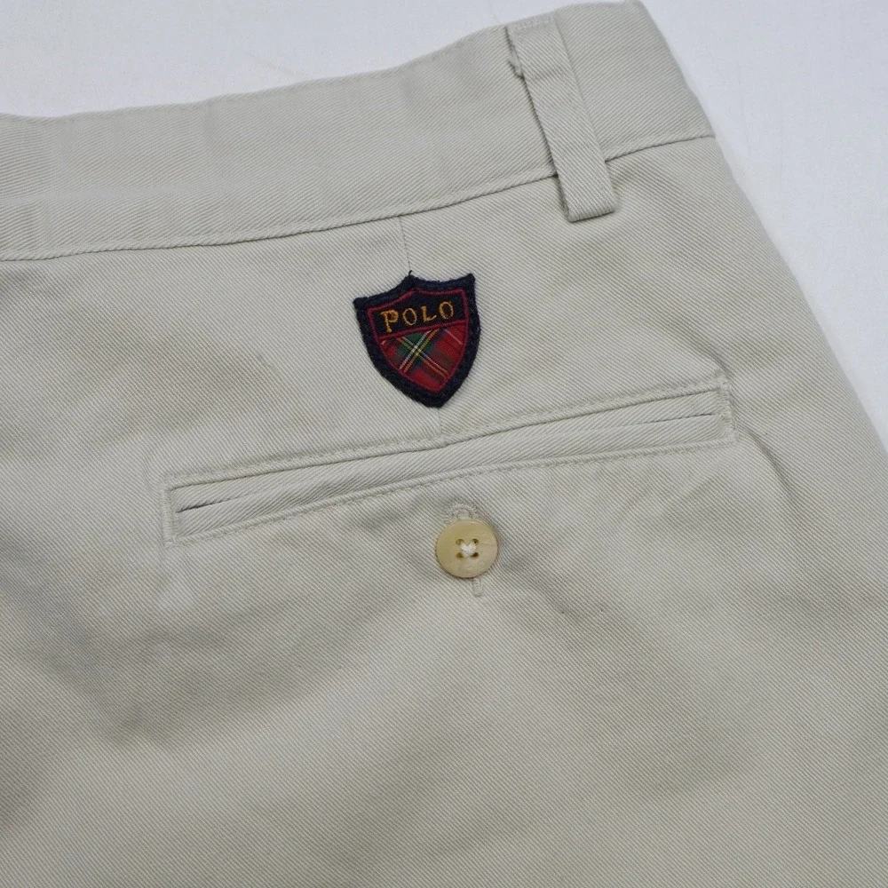 Polo Ralph Lauren Classic fit pants chino‎ golf 33x34 khaki vintage Made in USA